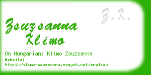 zsuzsanna klimo business card